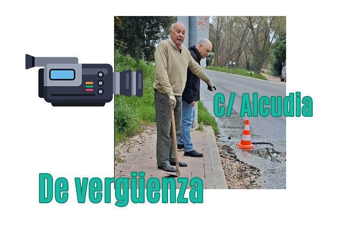 Falta de mantenimiento de cunetas en la carretera de salida a&nbsp;Villalba